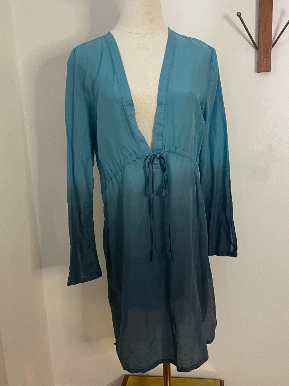 Athleta Swim Coverup Tunic  in Dip-Dye Ombre Teal SIze Medium